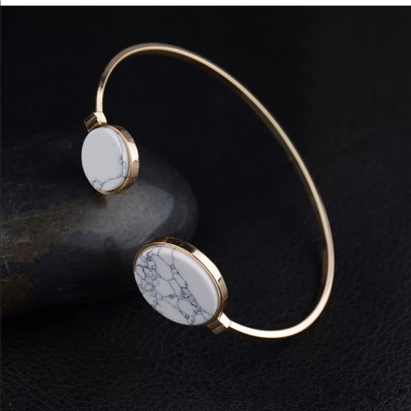 Jewelry - Round Marble Cuff Bracelet Jewelry - Round Marble Cuff Bracelet